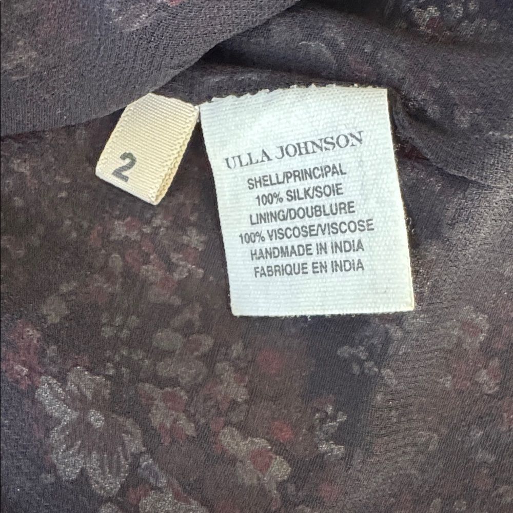Ulla Johnson Eva Silk Mini Skirt in "Tiny Floral" Size 2 - Picture 5 of 6